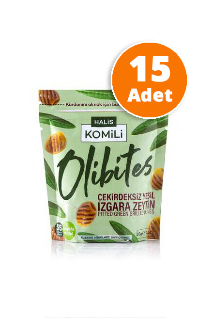 Komili Olibites Çekirdeksiz Izgara Yeşil Zeytin 15x30g