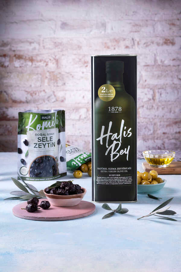 Halis Bey Premium Soğuk Sıkım Natürel Sızma Zeytinyağı 2lt Teneke