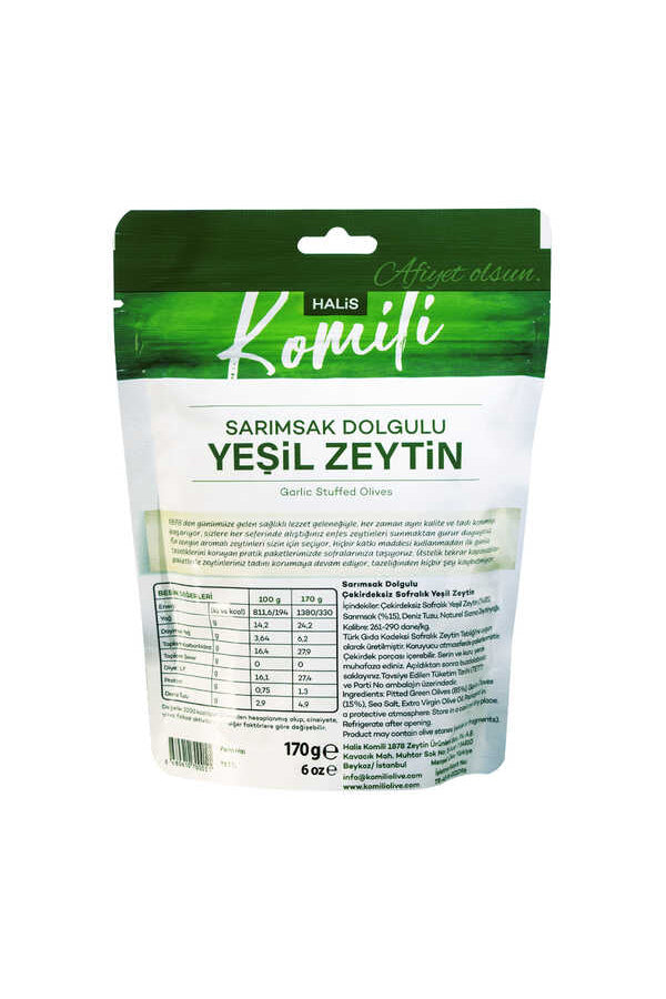 Komili Sarımsak Dolgulu Yeşil Zeytin 170g