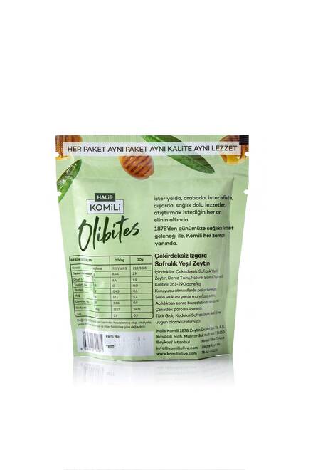 Komili Olibites Çekirdeksiz Izgara Yeşil Zeytin 8x30g
