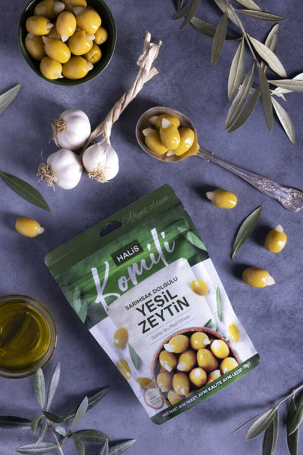 Komili Sarımsak Dolgulu Yeşil Zeytin 170g