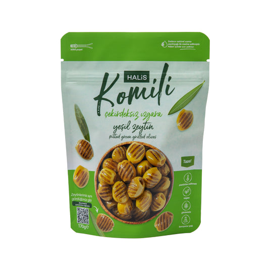 Komili Çekirdeksiz Izgara Yeşil Zeytin 170g
