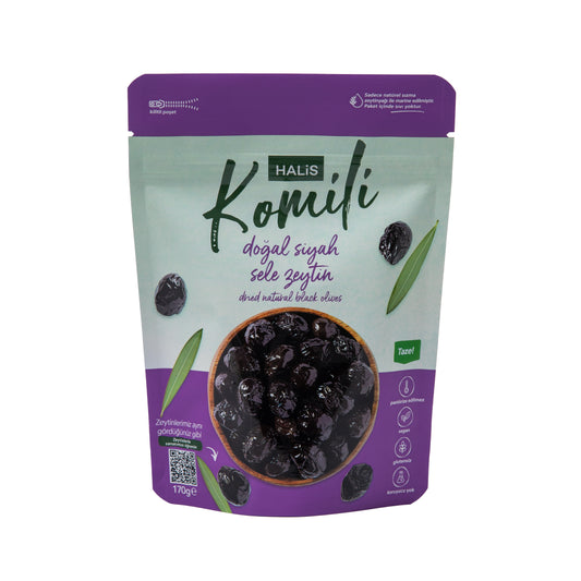 Komili Doğal Siyah Sele Zeytin 170g