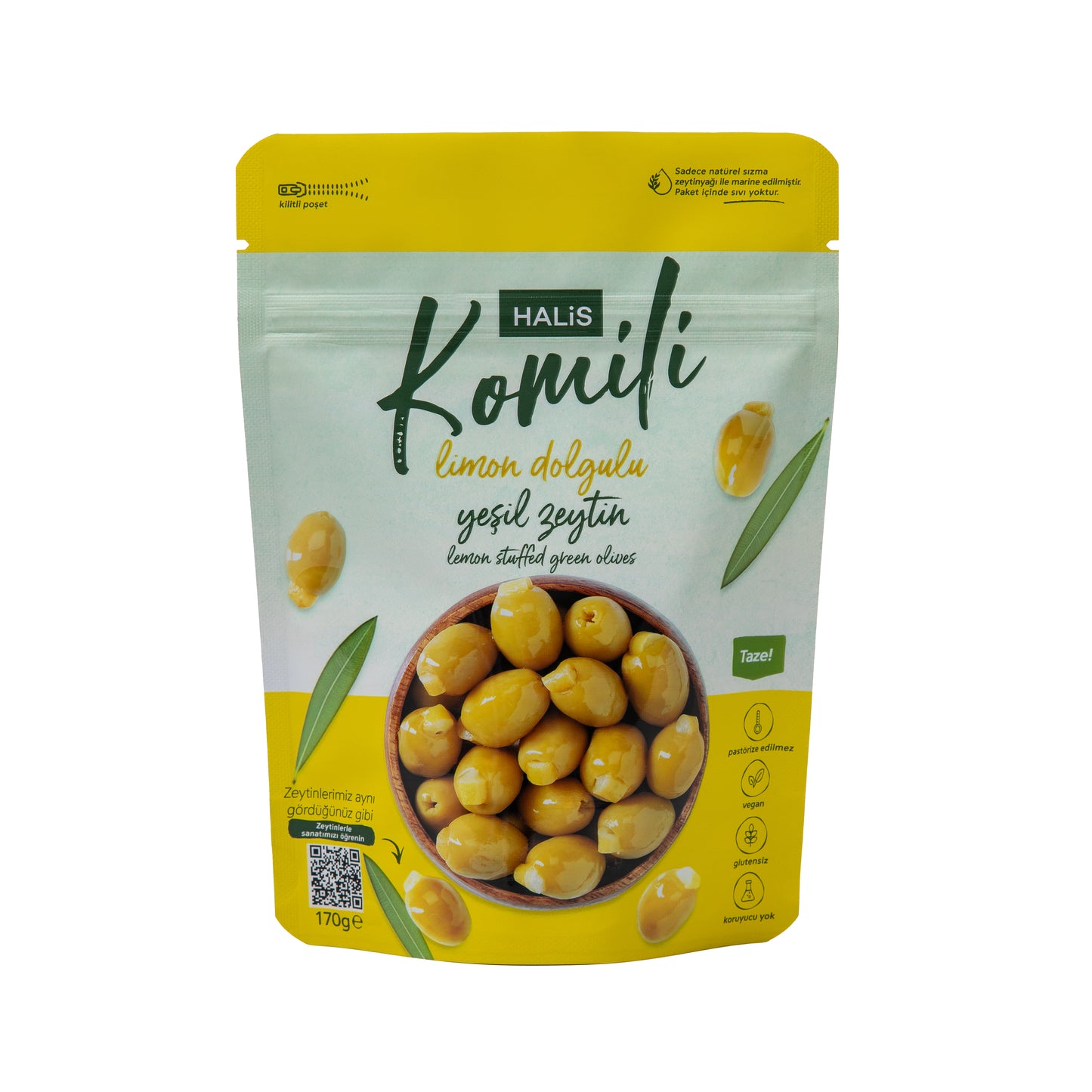 Komili Limon Dolgulu Yeşil Zeytin 170g